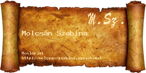 Molcsán Szabina névjegykártya
