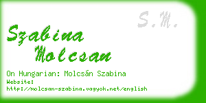 szabina molcsan business card