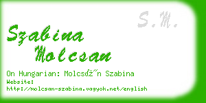 szabina molcsan business card